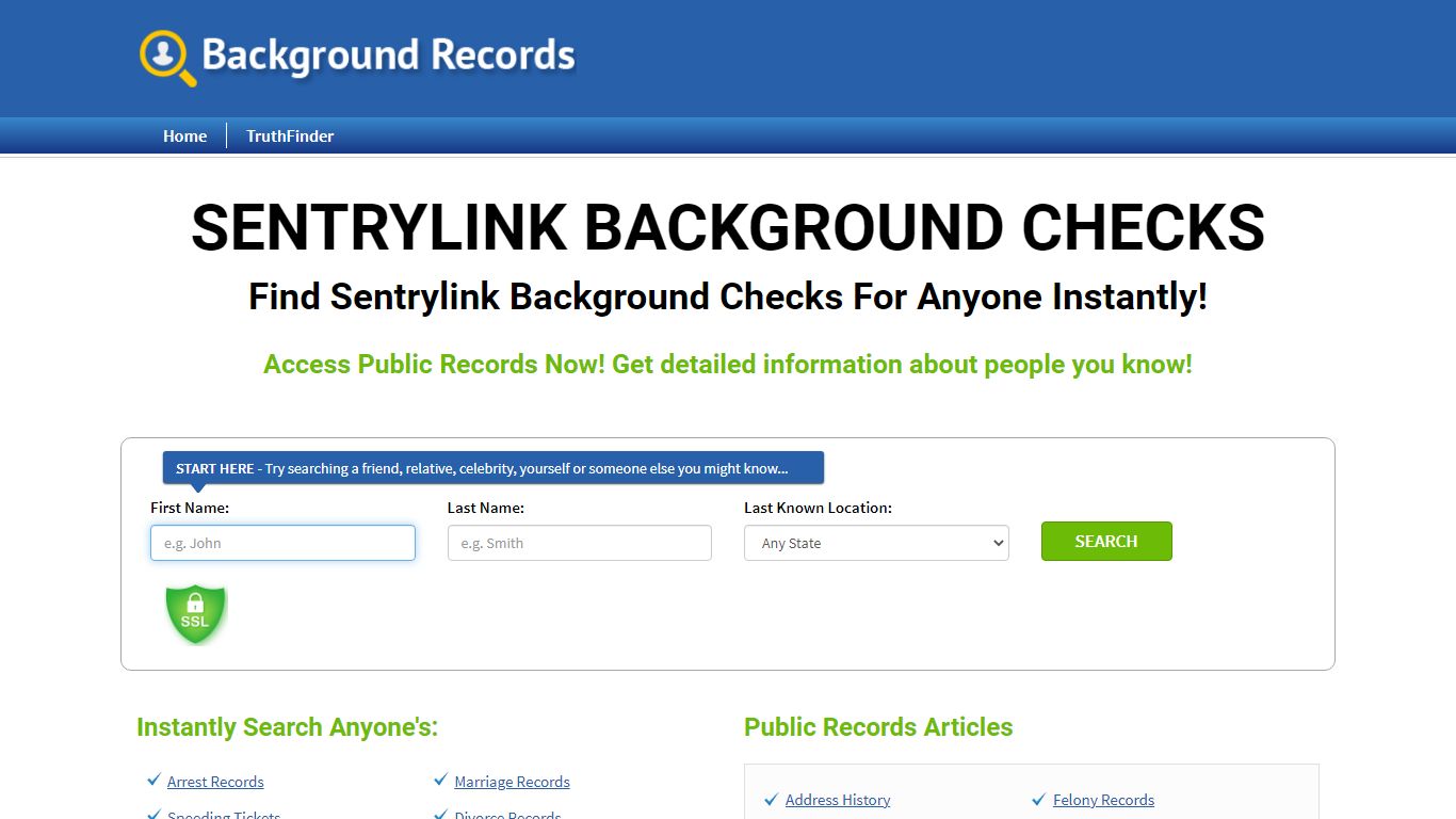 Find Sentrylink Background Checks For Anyone Instantly!