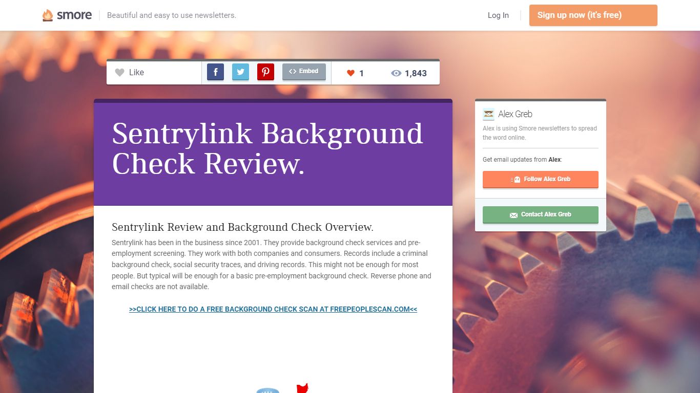 Sentrylink Background Check Review. | Smore Newsletters for Business